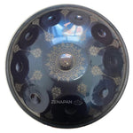 Handpan, frequence 432hz, frequence 440hz, hang drum, hang, gamme sol mineur, Zenapan, Do majeur, handpan mandala, acheter handpan, bleu